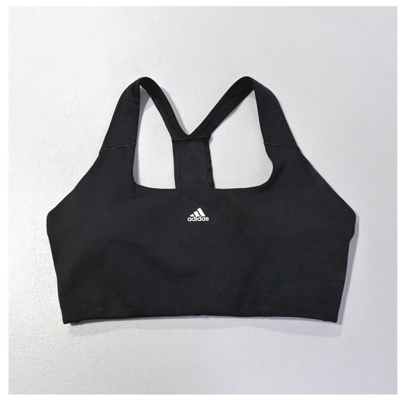 adidas Other - Adidas Sports Bra Womens Black Excellent Aeroready Racerback 3-Stripe Size M
